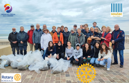 Belle récolte sur le plage de Soulac-sur-mer ! ... la magie du Rotary !!!